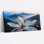 «Magnolia Flower With Mountain Landscape», ensemble de 1 reproduction d'art sur toile tendue sur toile
