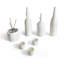 Ensemble d'accessoires de salon en marbre naturel blanc, pierre naturelle, ensemble de luxe 7 pièces, marbre véritable, marbre véritable-125784085