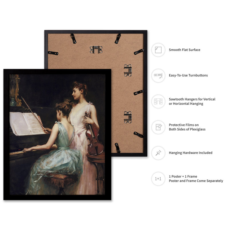 The Sonata, Black Framed, Poster, 11"H x 14"W