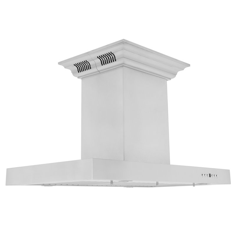 48" 400 CFM Ducted Island Range Hood in Stainless Steel, 30"