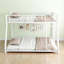 Lit superposé simple au-dessus d'un lit double en métal - Structure durable, peu encombrante et polyvalente, idéale pour les enfants ou les adultes, convient aux matelas simples et doubles, finition blanche classique