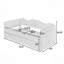 Lit de jour, lit de jour rembourré en vichy équipé d'un cadre de lit gigogne escamotable et d'une poche de rangement latérale, canapé-lit multifonctionnel en bois massif pour chambre d'enfant et chambre d'amis-939218194