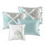 Housse de lit de jour - 6 pièces pour lit simple réversible, 3 taies décoratives, 1 coussin décoratif, housse, aspect moderne et frais
