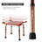 Teak Shower Bench With Handles, Shower Chair For Inside Shower, Height Adjustable Stool, Attached Shower Head Holder Skid Pad
