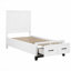 Lit plateforme avec meubles de chambre à coucher en bois avec tiroirs de rangement 1pc (seulement lit)-118546407