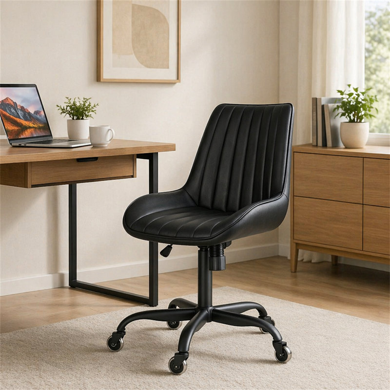 Fauteuil de bureau ergonomique avec inclinaison de 90 ° à 120 °, Noir
