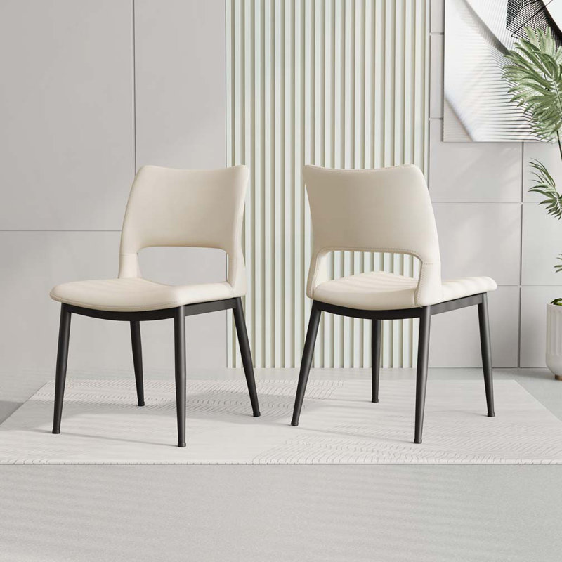 Chaise en similicuir de polyuréthane, Blanc
