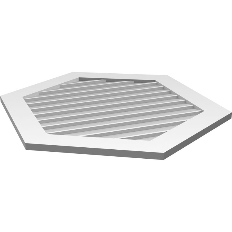 Ventilé vertical à pignon vertical 7/12 po, H 40 po x l 32 po x P 1 po