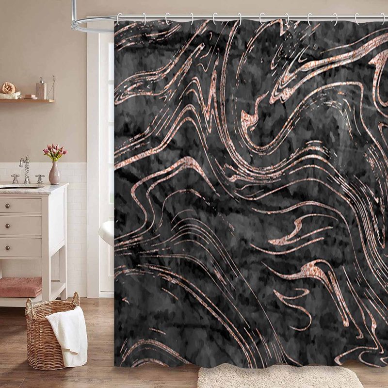 Rideau de douche Marble Rose, L 72 po x l 78 po