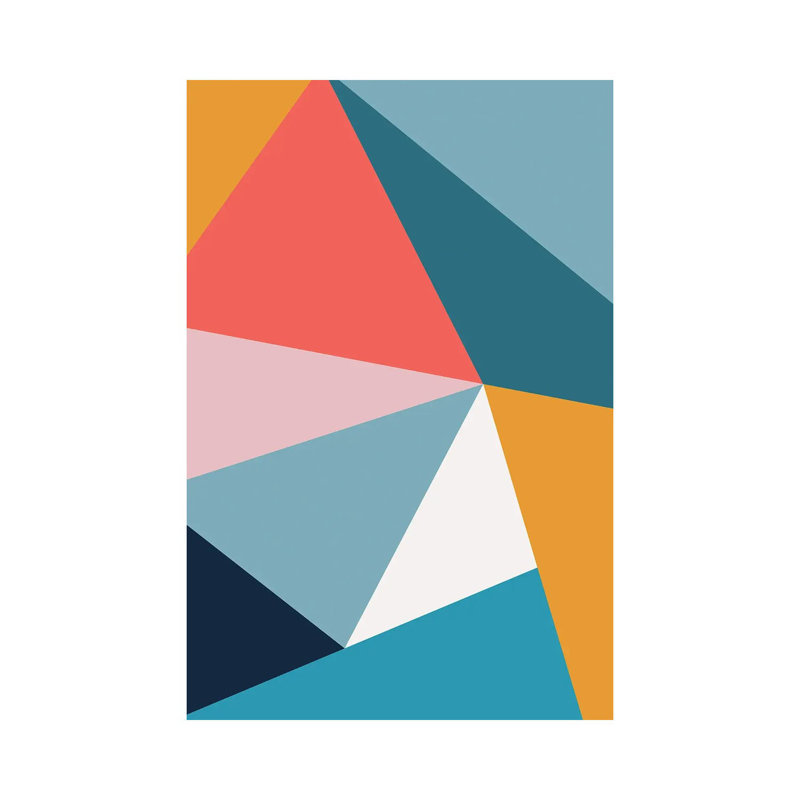 Modern Geometric XXXIV - Print on Canvas, Wrapped Canvas, 20.32 cm H x 30.48 cm W