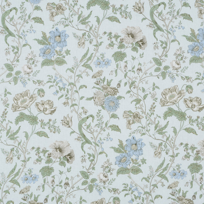 Giselle Floral Fabric, Sky