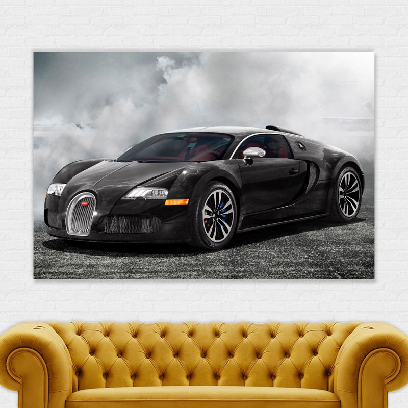 Bugatti Veyron Super Sports Car - Wrapped Canvas Print, 61cm H x 81cm W x 4cm D