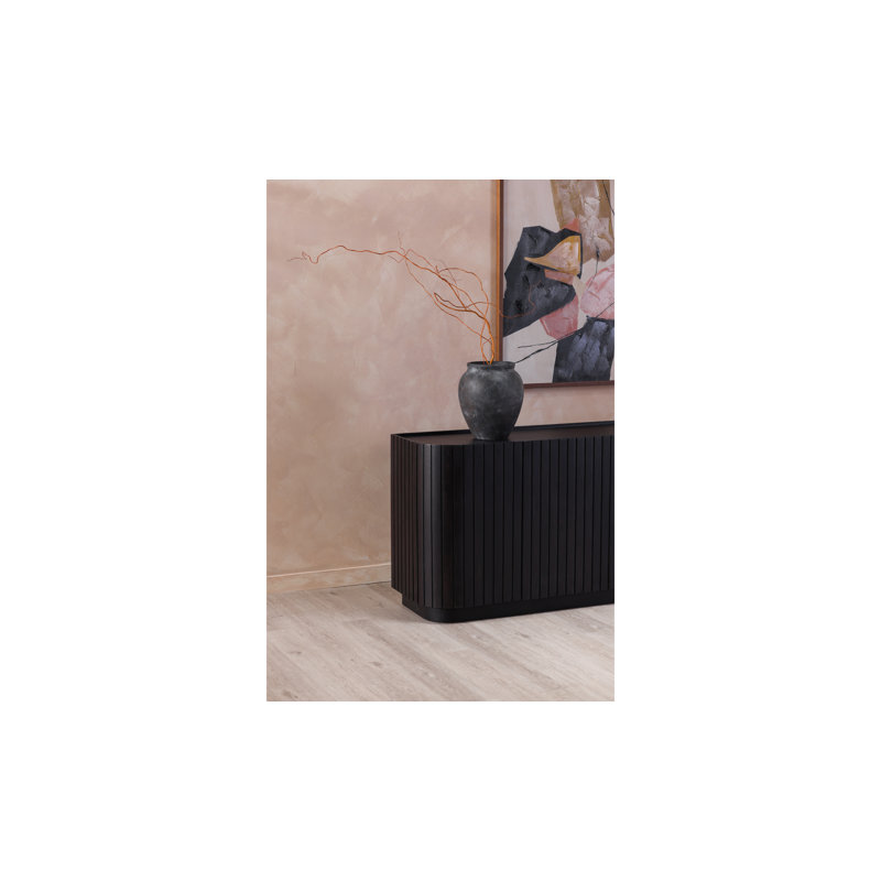 Povera 72'' W Solid Wood Sideboard, Black
