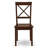 5 Piece Dinette Set for 4 Includes a Round Dining Table with Pedestal and 4 Dining Room Chairs, Mahogany