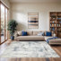 Hyacinthie Modern Blue Abstract Machine Washable Area Rug with Non-Slip Backing for High Traffic Area, Living Room, Bed Room, Kitchen, Hallway Runner, Entryway Rug