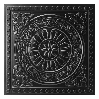Art3d 2 Ft. X 2 Ft. Glue-Up or Drop-in PVC Ceiling Tile for Home,Office,12-Pack,48 sq.ft./Box