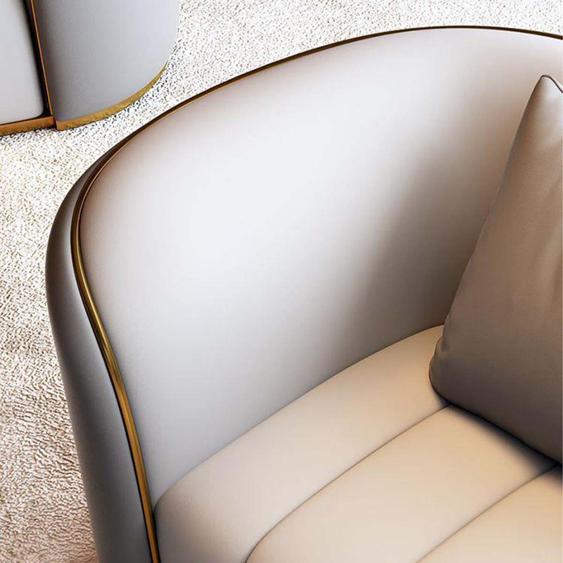 Baccio, Gray Faux Leather
