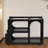 Nightstand, Mobile End Table With Lockable Wheels, Small Coffee Table With Fluted Tempered Glass-1171652254