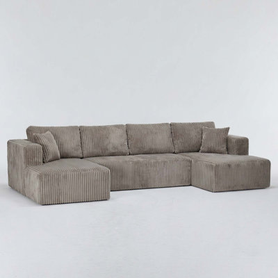 Compressed Modular Sectional Sofa - Modern Minimalist Design with No Assembly