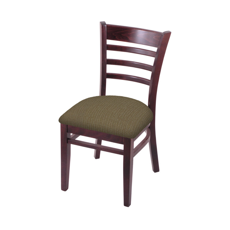 18'' H Upholstered Beech Side Chair, Dark Cherry, Graph Cork