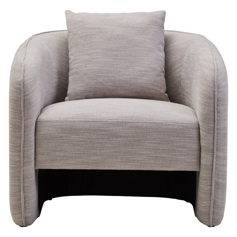 Bilani Upholstered Accent Chair, Grey