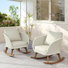 Chaise berçante en corde tissée avec coussins amovibles Hrannar