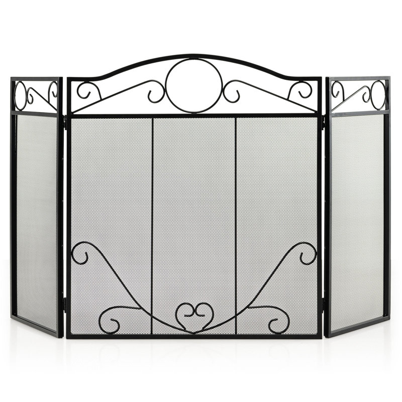 Kilian 3 Panel Steel Fireplace Screen