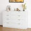 Commode 8 tiroirs pour chambre à coucher avec commode en bois cannelée de 55 po-435532923