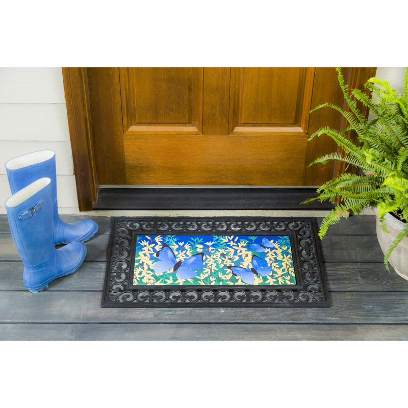 Tapis d'extérieur antidérapant 22 po x 10 po Forsythia Sassafras