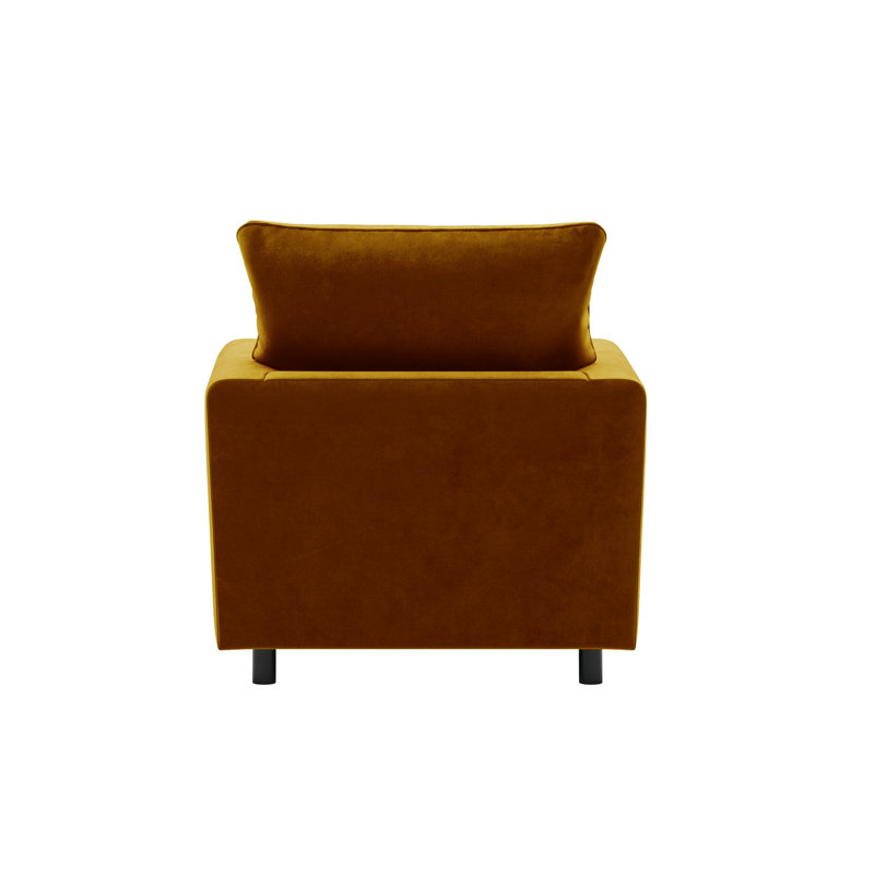 Awn Velvet Armchair, Dark Gold