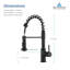 Robinet de cuisine escamotable à finition noire matte Blossom-36553891-49185583