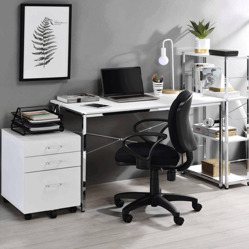 Bureau d'écriture antique avec base en métal
