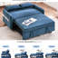 Lit escamotable avec grand rangement et coussins - 55,1 po - bleu pour le salon, la chambre à coucher, la chambre d'appoint, les ports réglables, les poches et 2 appartements, bureau-919849235