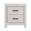 Ensemble de chambre à coucher Queen, design avec rangement, blanc, ensemble de 2 pièces avec table de chevet-136169898