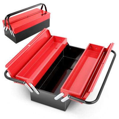 Boîte à outils pliante en métal 18 pouces
