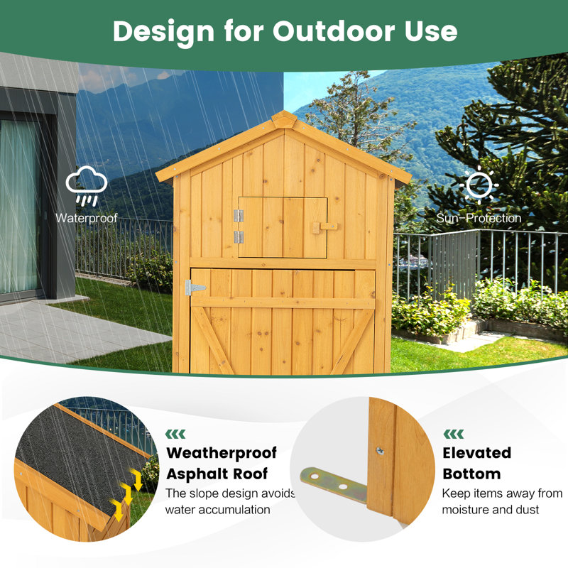 Avirk 5 ft. 5 in. W x 4 ft. 2in. D Tool Shed