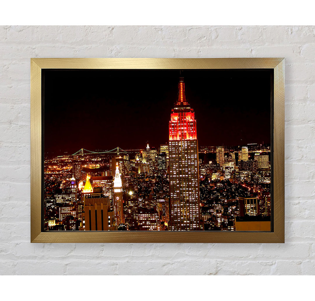 Poster New York Empire State Red Top