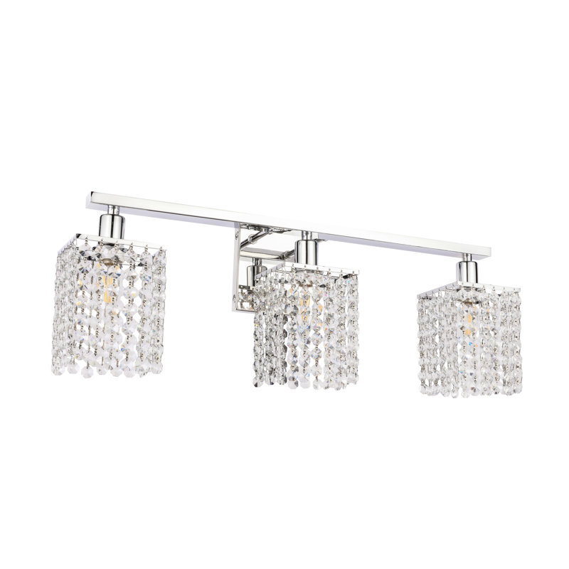 Éclairage pour meuble-lavabo à intensité variable de 3 lumières Presler, Chrome, H 8,4 po x l 4,8 po x P 4,8 po, Une lumière
