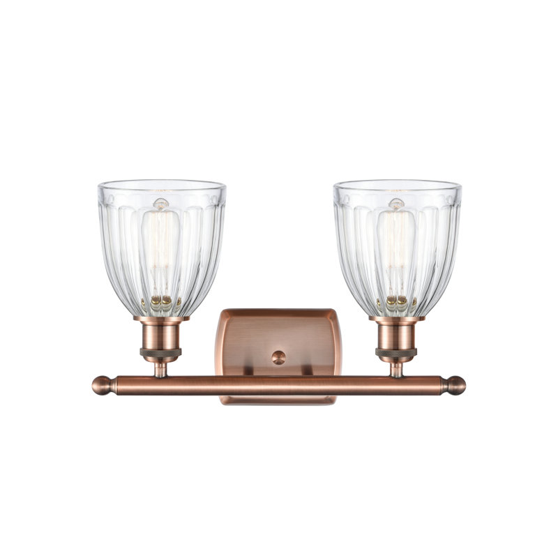 Whitten 2 - Light Dimmable Vanity Light, Clear, Satin Gold, Bulb Not Included