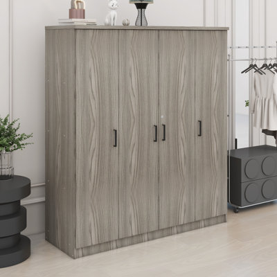 Armoire 4 portes avec tiroir coulissant