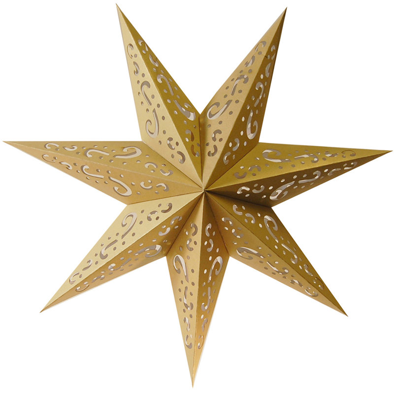 Star Hanging Lantern - 3 Piece, Gold