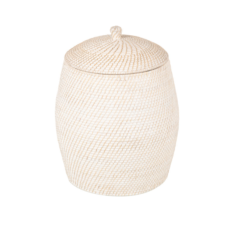 Quamba Laundry Hamper, White Wash