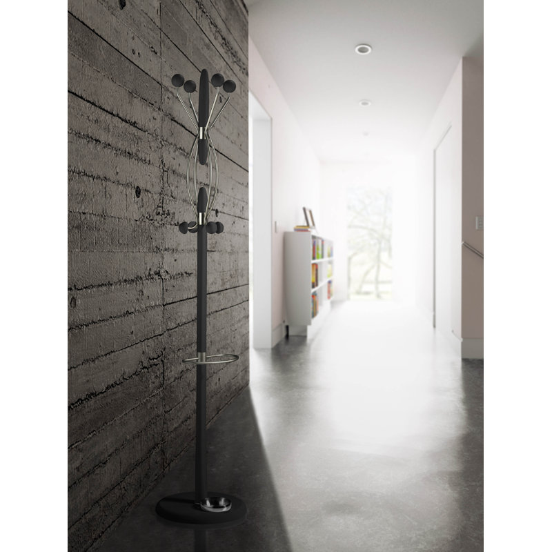 Belew Freestanding 8 - Hook Coat Rack, Black