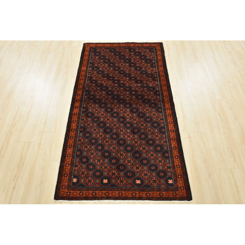 Tapis bleu unique de 3 pi 4 po x 6 pi 2 po