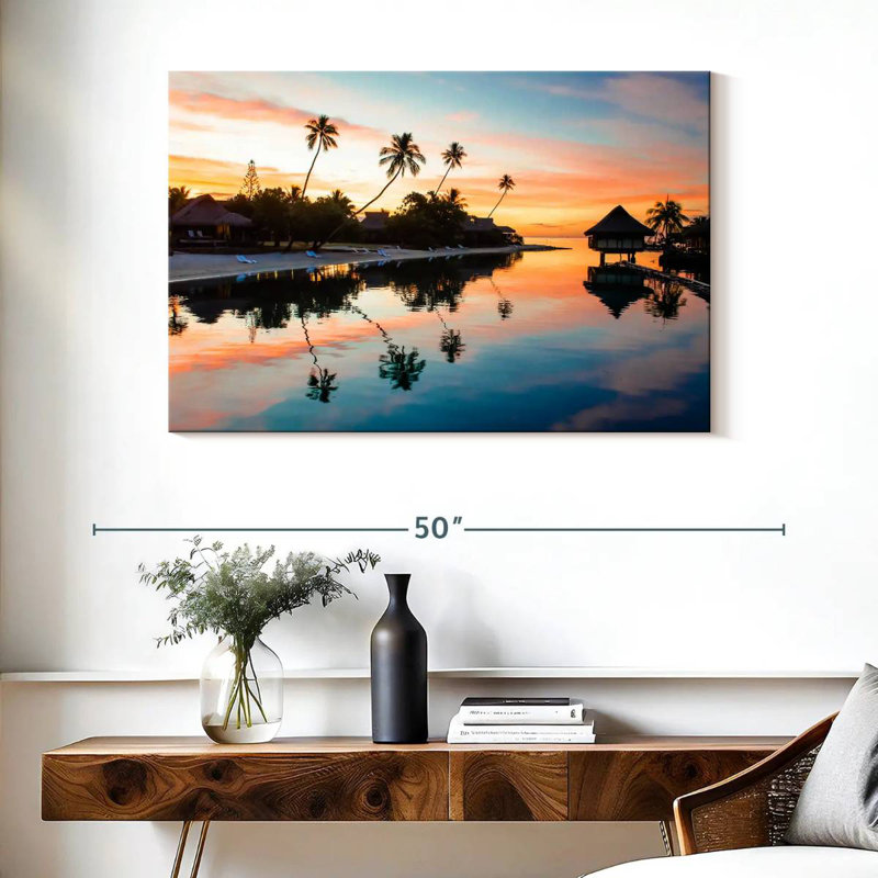 Ravi Palm Beach Reflection, 26" H x 39" W
