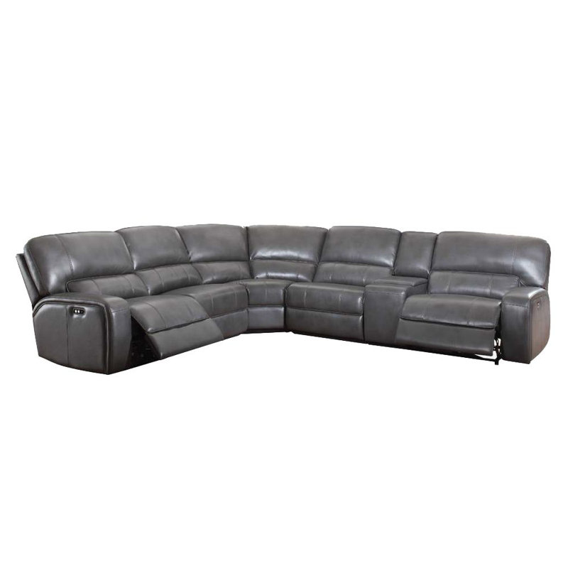 Canapé modulaire Dowsett, Faux cuir gris