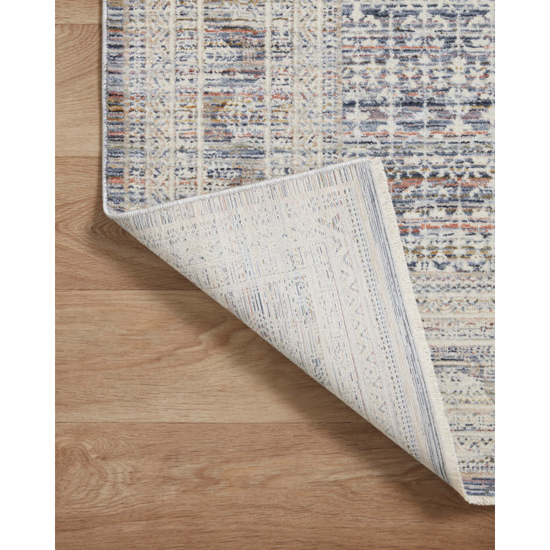 Ocean and Multicolor Synthetic Rectangular Area Rug 11'6" x 15'7"