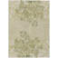 Tapis lavable intérieur / extérieur floral ivoire 10 pi x 14 pi