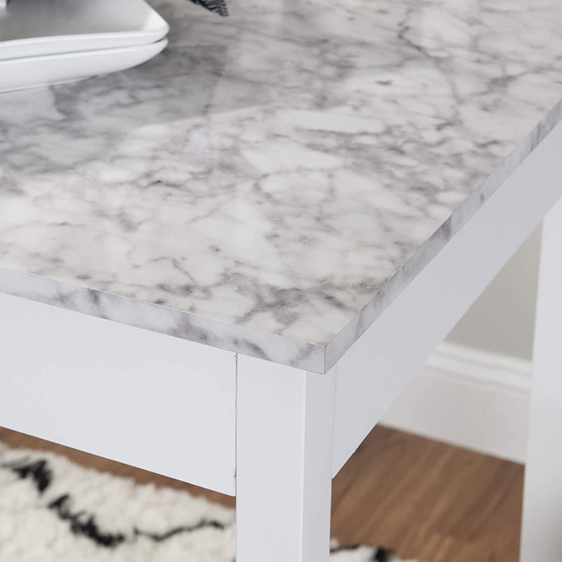 Ensemble de 3 tavernes noires en faux marbre, Blanc