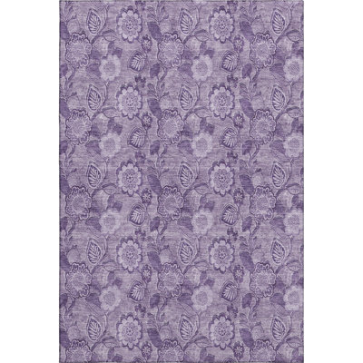 Premium Machine Washable Ralston AMF1939 Floral Rug